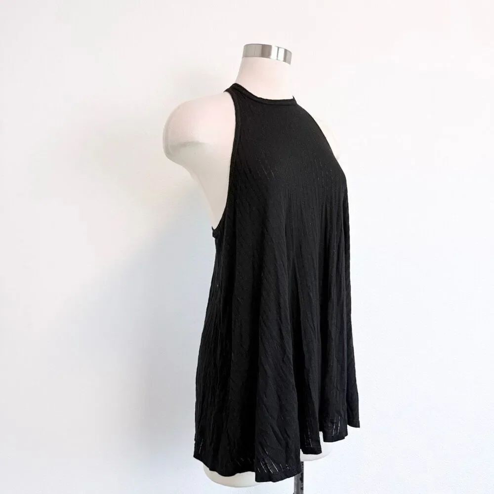 Billabong Ribbed Tank Top Babydoll Tunic Top Boho Mini Sundress Small